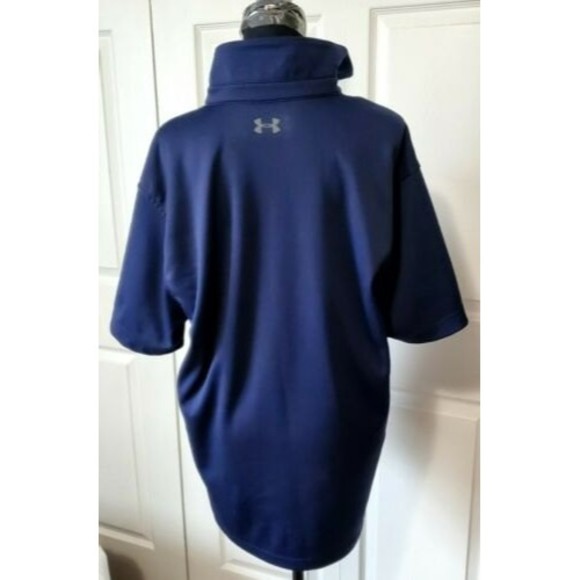 Under Armour Polo Golf Shirt Blue Heat Gear Loose Wicking Mens XL EUC - Picture 3 of 5
